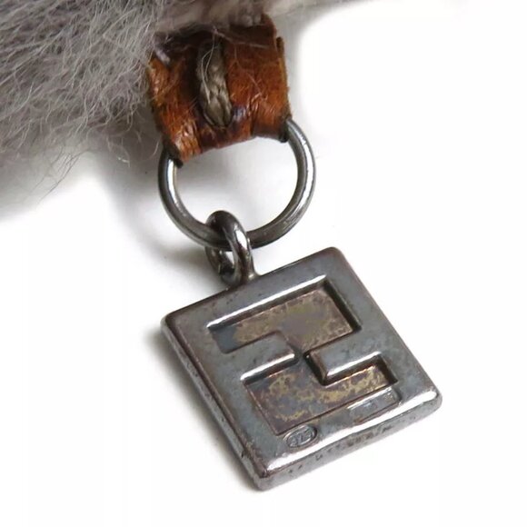 Auth FENDI Shawl Muffler Scarf Grey/Brown/Pink Cashmere/Fur - e59859a - Picture 5 of 7